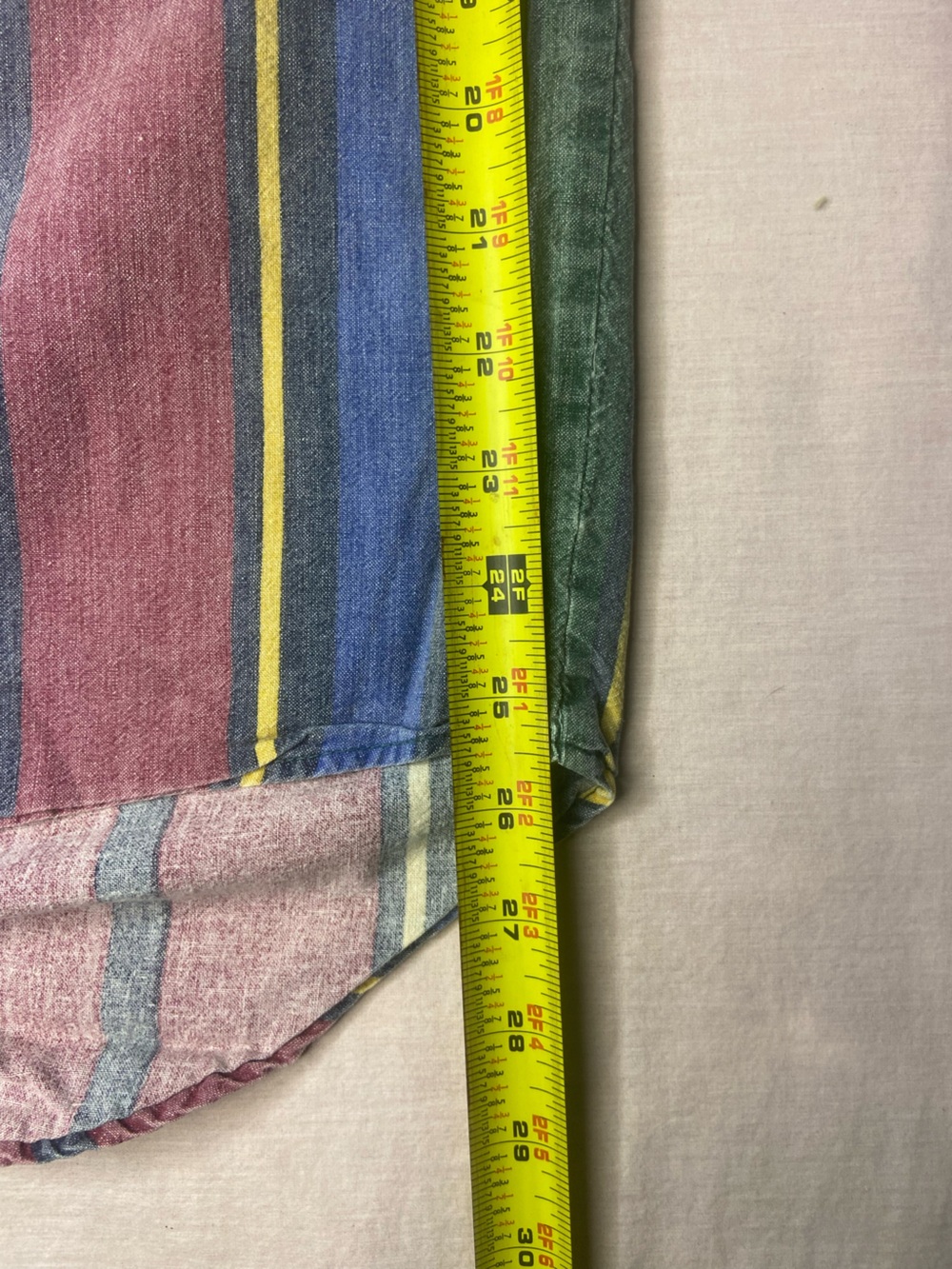 Men's Multicolor Striped Button-Up Shirt - Casual Long Sleeve - Picture 7 of 8